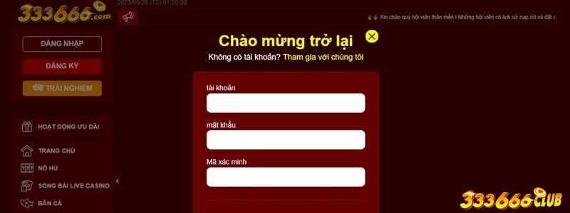 Vấn đề tạo tài khoản tại nhà cái 333666 được thực hiện nhanh chóng