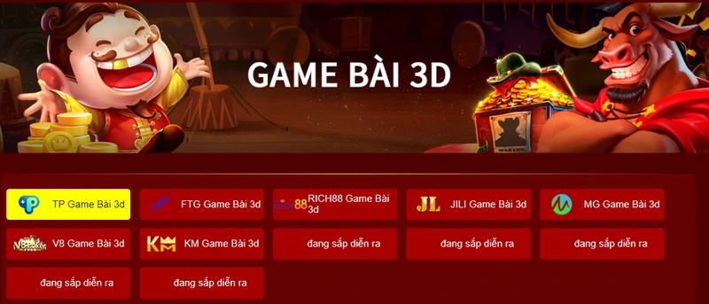 Sảnh game bài 3D đầy lôi cuốn